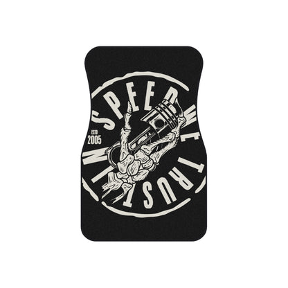 "IN SPEED WE TRUST" Car Mats (2x Front)