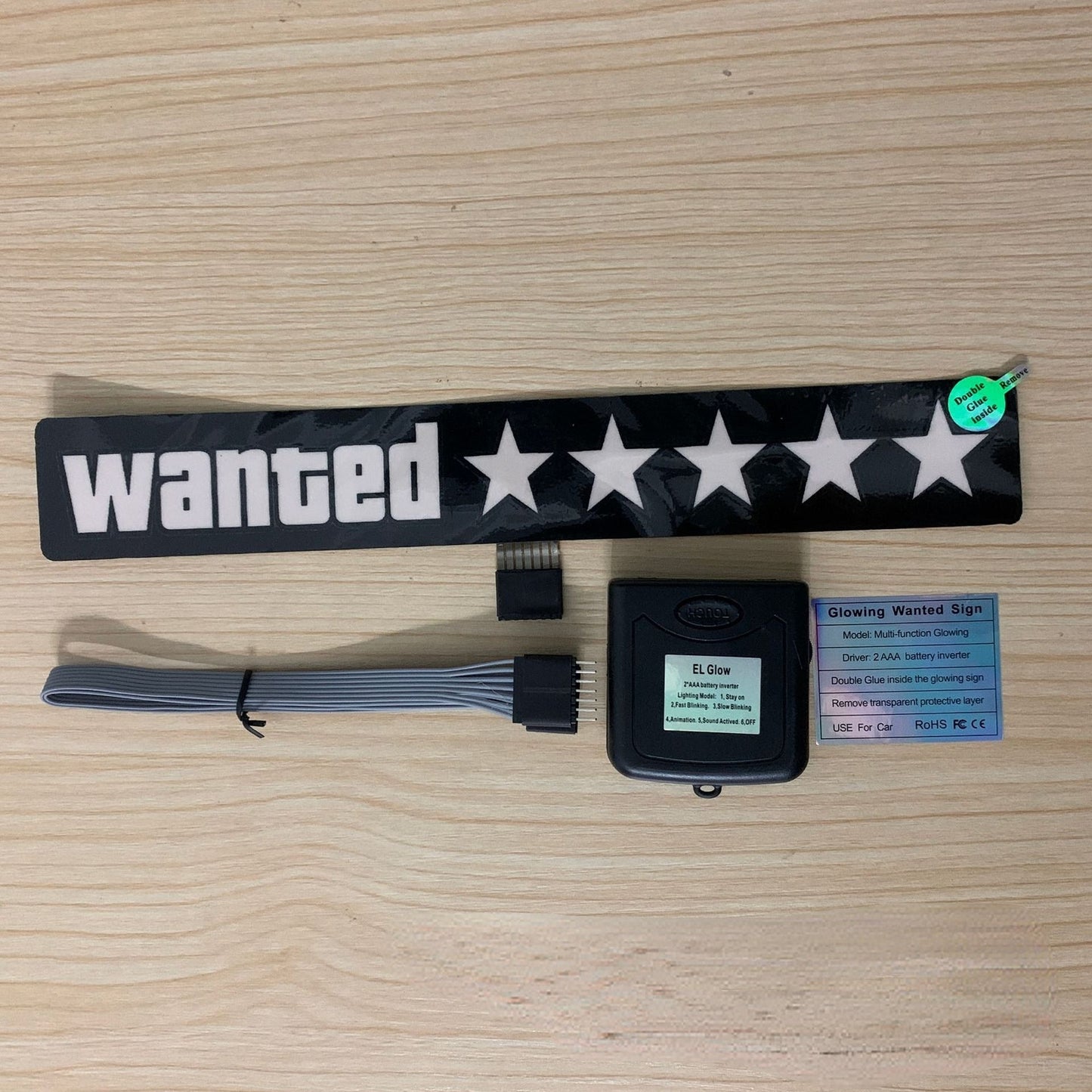 Wanted Led Sticker